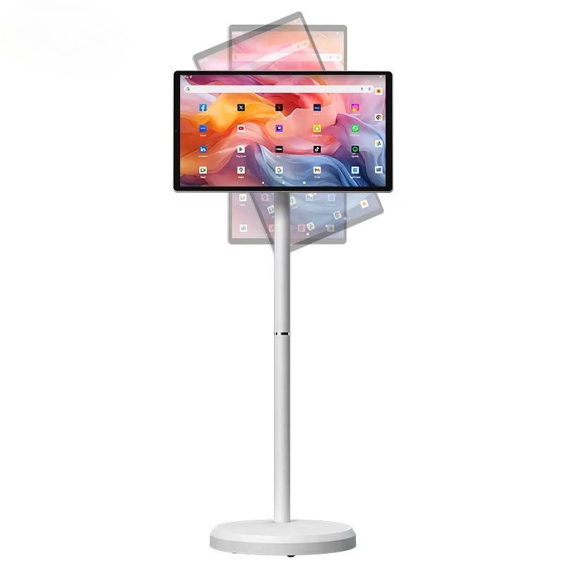 Smart Home Ac - 21.5インチ ポータブルスマートテレビ タッチスクリーン Android15搭載 スタンド付き ローリング広告スクリーン