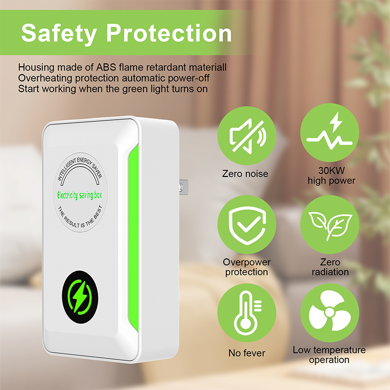 Smart Home Europe - 電気エネルギーセーバースマートパワーセーバーポータブル電気節約ボックス米国/EUプラグソケットアダプター費用削減オフィスホーム用