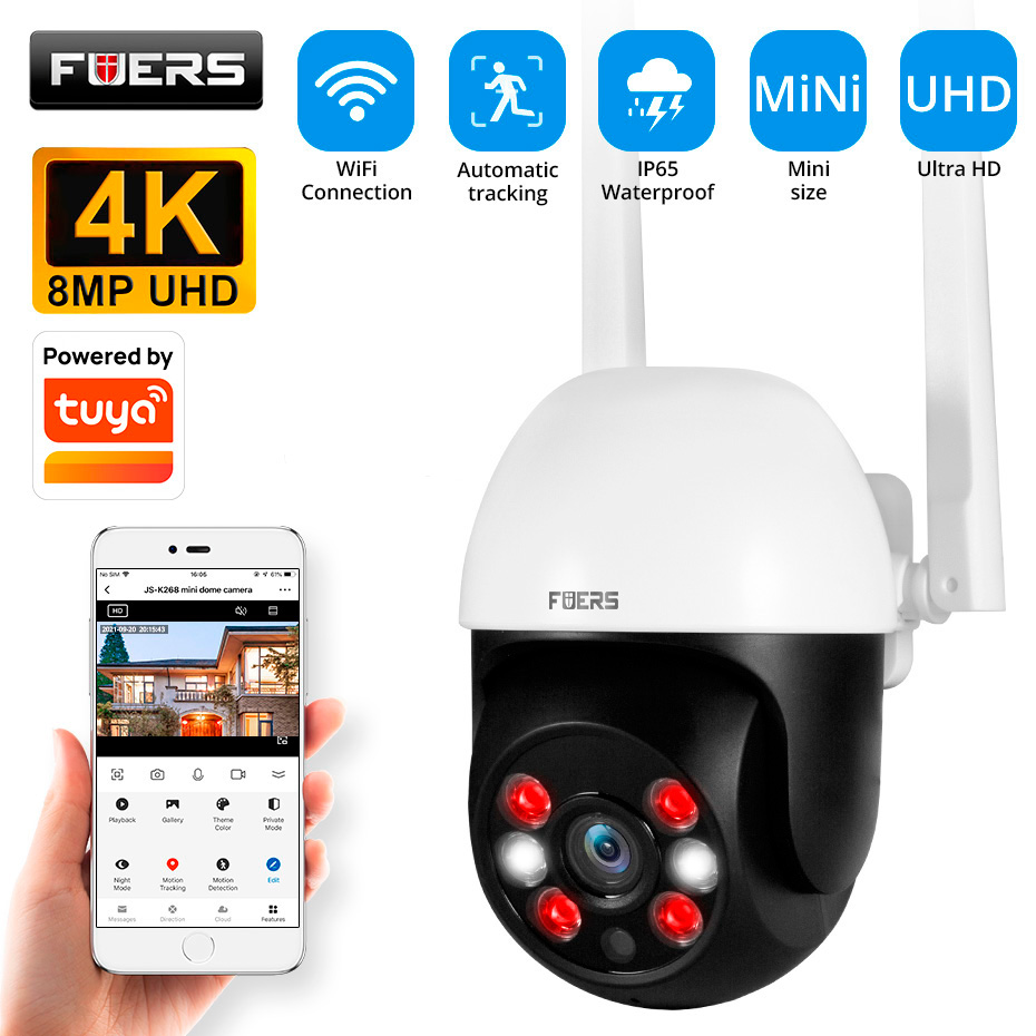 Smart Home Imou - Fuers 8MP 4K IPカメラ 屋外用 家庭用セキュリティ