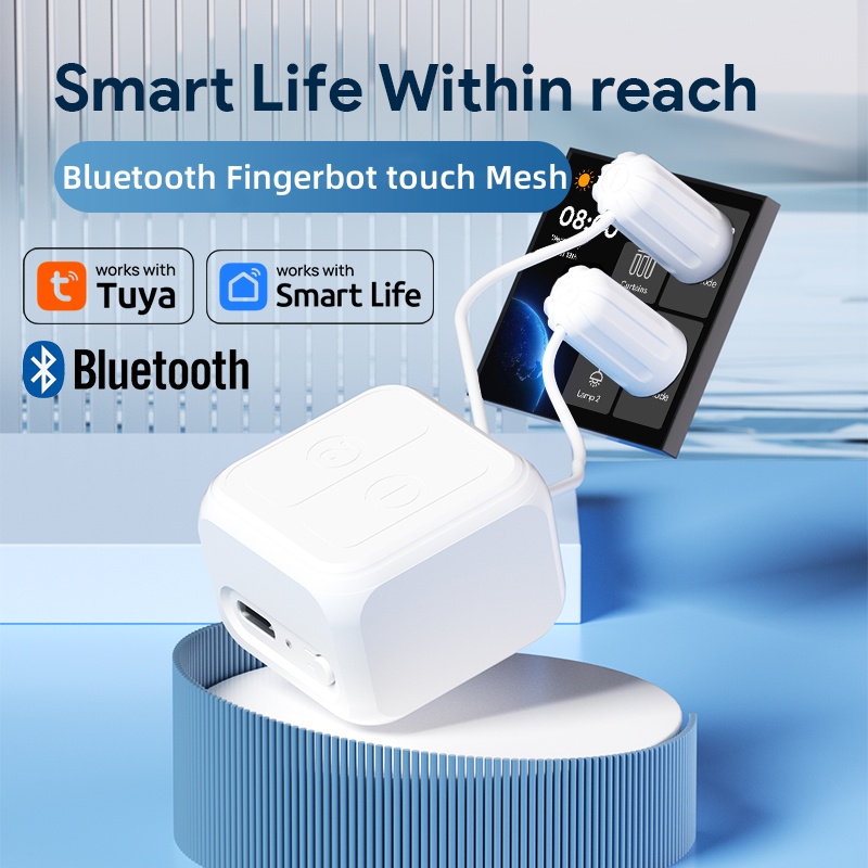Smart Home Japan - タッチスクリーンフィンガーロボット Tuya Bluetoothスマートリモコン用 タイミングスクリーンクリッカー Alexa Google