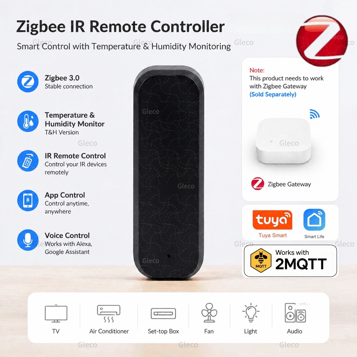 Smart Home Ir - Zigbee スマート IR リモコン赤外線ユニバーサルスマートホームリモートブラスター Google アシスタント
