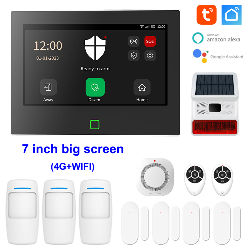 Smart Home Demo Kit - 7 インチ 4G & WiFi ホームアラームホストシステムワイヤレス