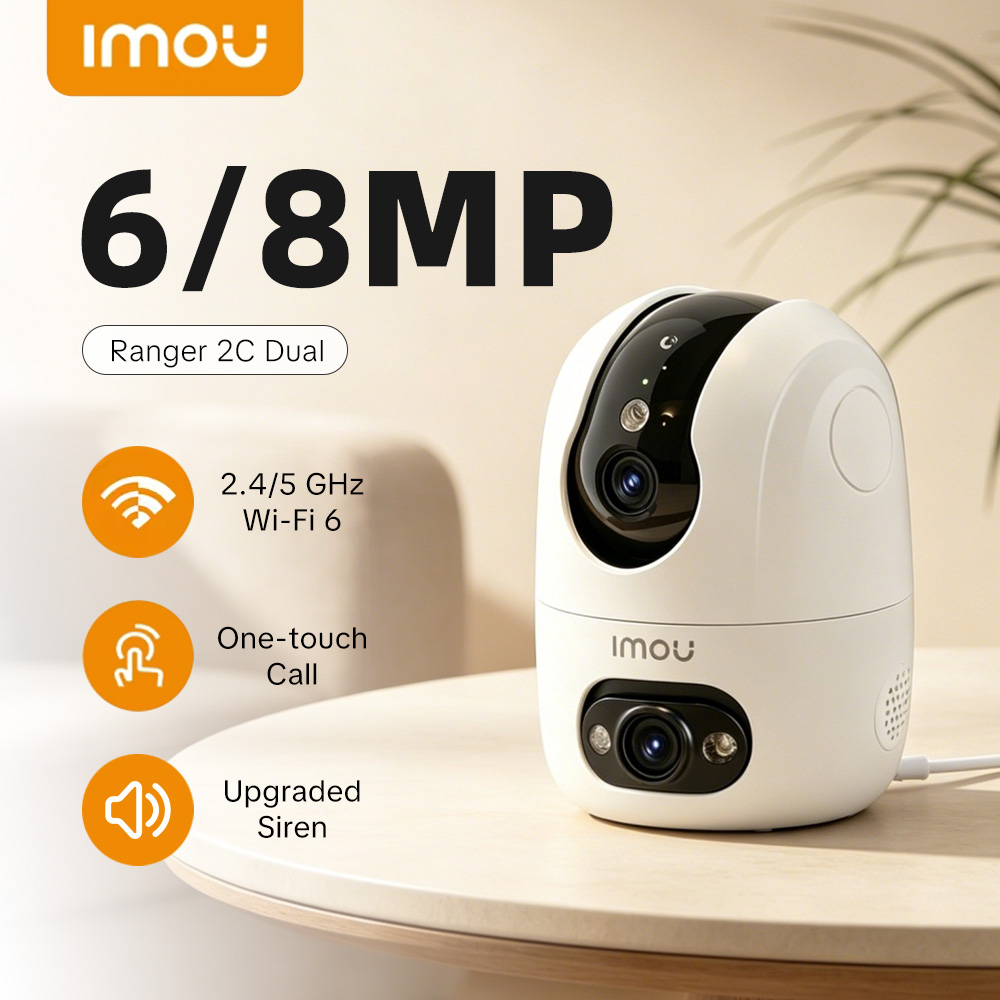 Smart Home Imou - IMOU Ranger 2C デュアルレンズ 6MP/8MP 屋内家庭用異常音/ペット/人検知