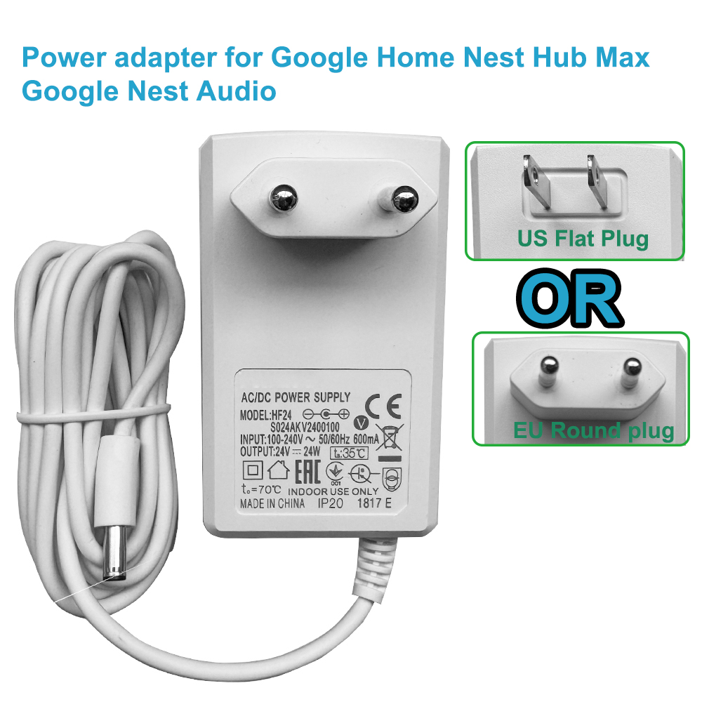 Google Speaker Nest Hub - 24V電源アダプター Google Home Nest Hub Max