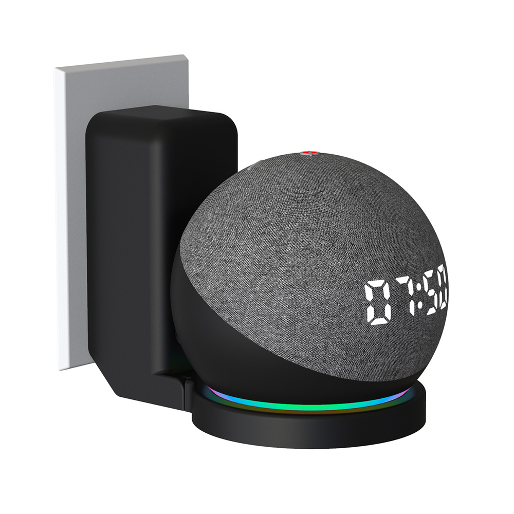 Amazon Speaker Echo Dot 5 - Echo Dot第4世代/第5世代用壁掛けブラケット、ケーブル収納付き、PC素材ハードケースマットスピーカースタンド