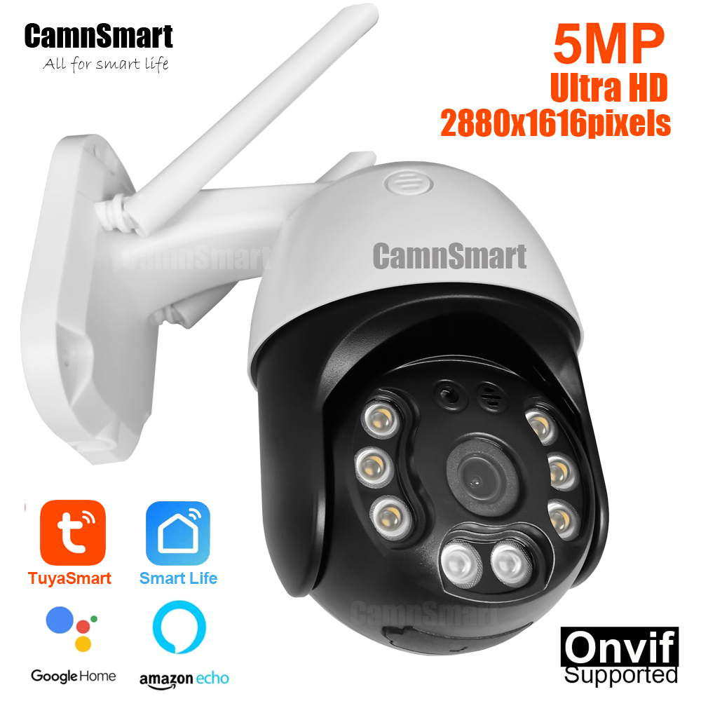 Smart Home Demo Kit - Tuya-ワイヤレスセキュリティカメラ5mp,外部,屋外,スマートTV用,Google Home cctv,onvif nvrゲームによる表示