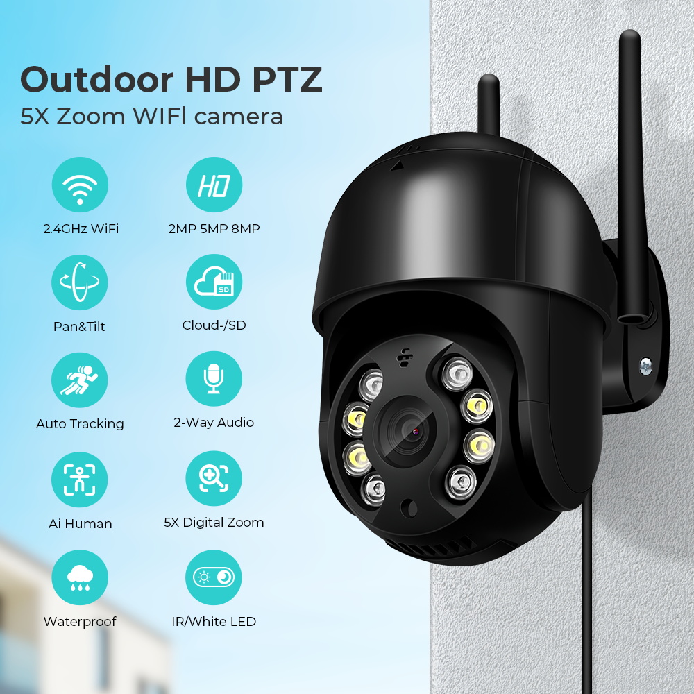 Smart Home Imou - 屋外監視カメラ,ワイヤレス,防水,wifi,4.0倍ズーム,8mp