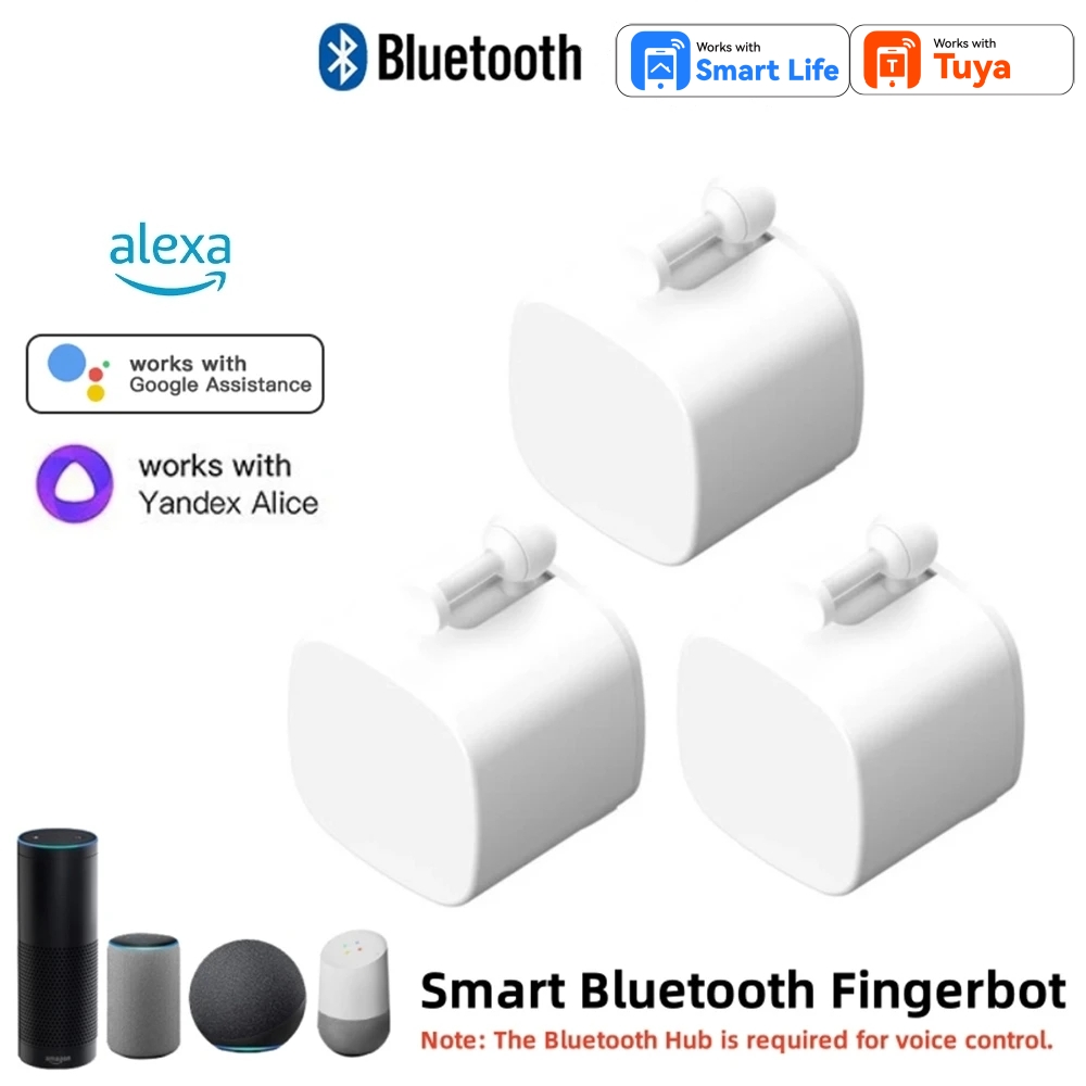 Smart Home Japan - RSHフィンガーロボットスイッチボタンプッシャー（Tuyaスマートライフ対応）フィンガーボットワイヤレススイッチボットアプリコントロールプッシャーUSBゲートウェイ（オプション）