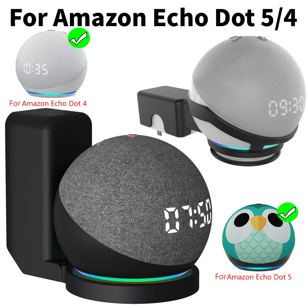 Amazon Speaker Echo Dot 5 - ポータブルウォールマウント,Amazon alexa,echoドット5,第3世代,サウンドボックス,スピーカーホルダー,省スペース,コードスタンド