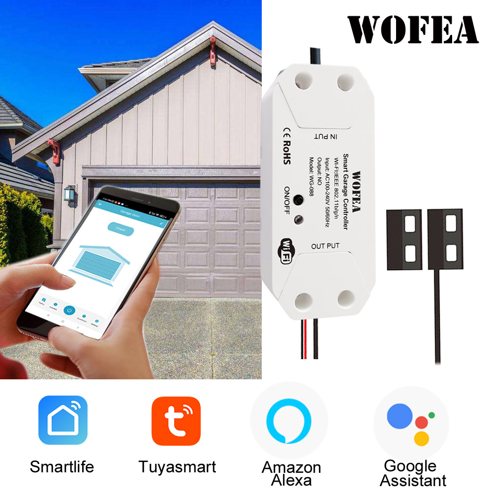 Smart Home Europe - Wofea Tuya スマート WIFI 2.4G ガレージドアオープナーコントローラー