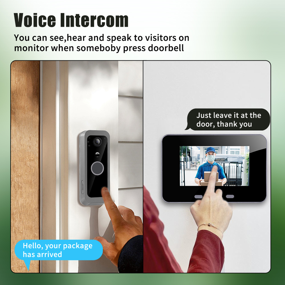 2.4Gワイヤレスビジュアルインターホンドアベル、4.0イン - Video Doorbell のレビューと価格
