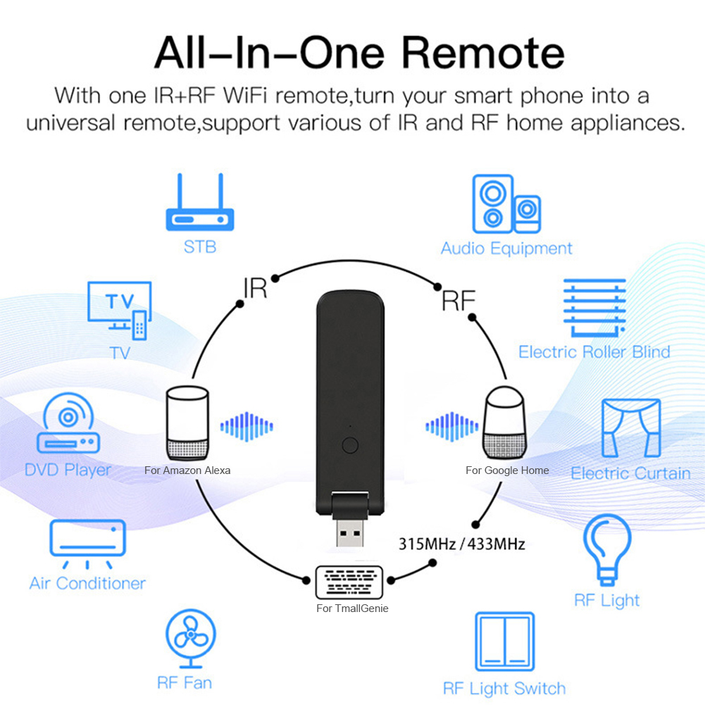 1Pc スマート RF IR リモコン Tuya アプリ用音 - Smart Home Ir のレビューと価格