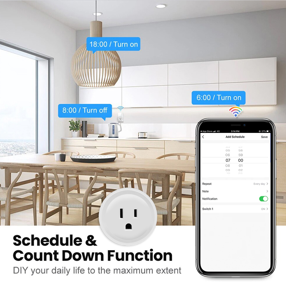 16A Tuya スマート WiFi プラグ 米国規格 カナ - Smart Home Japan のレビューと価格