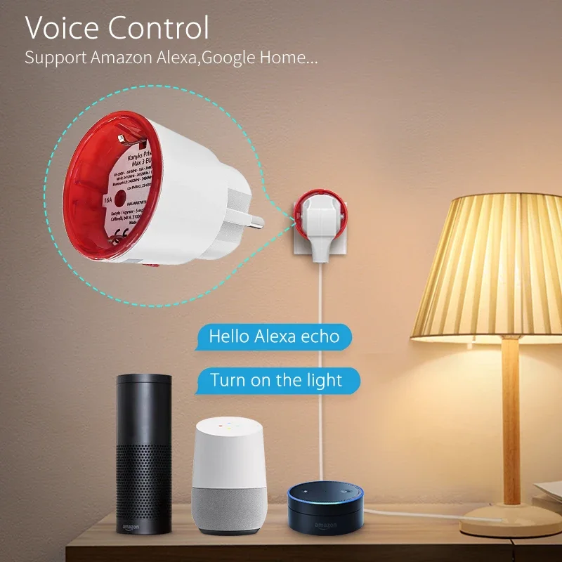 Tuya WiFi スマートプラグソケット EU 電力監視機 - Smart Home Europe のレビューと価格