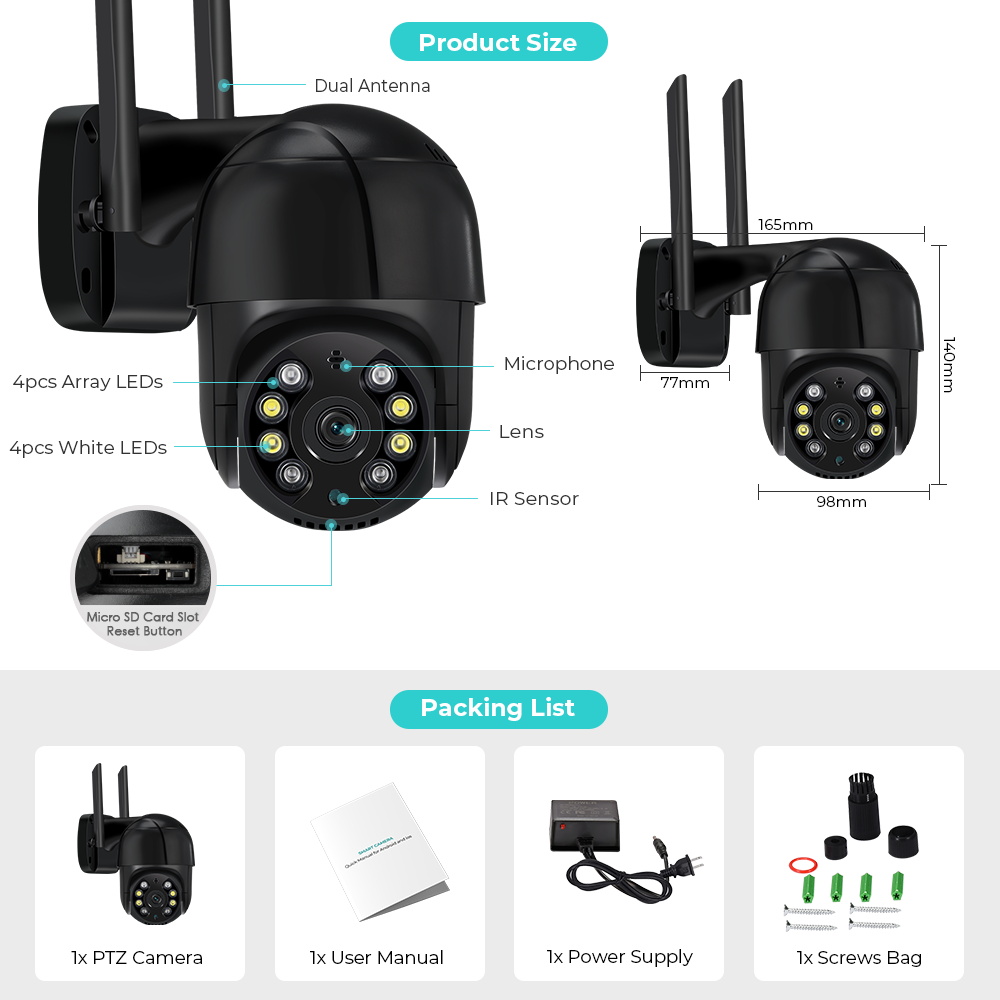 屋外監視カメラ,ワイヤレス,防水,wifi,4.0倍ズーム, - Smart Home Imou のレビューと価格