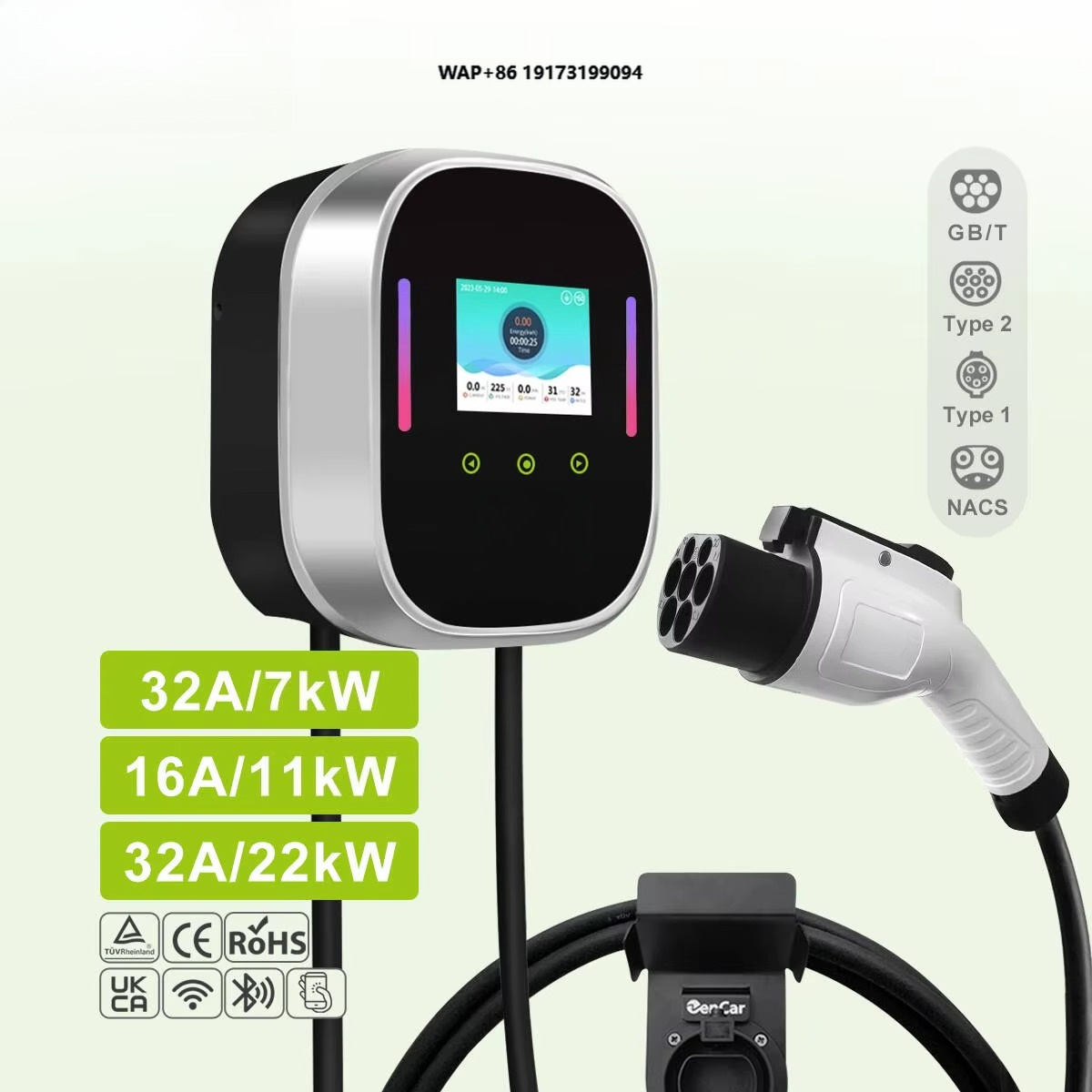 スマートEV充電器ウォールボックス 22kW 11kW 7k - Smart Home Ac のレビューと価格