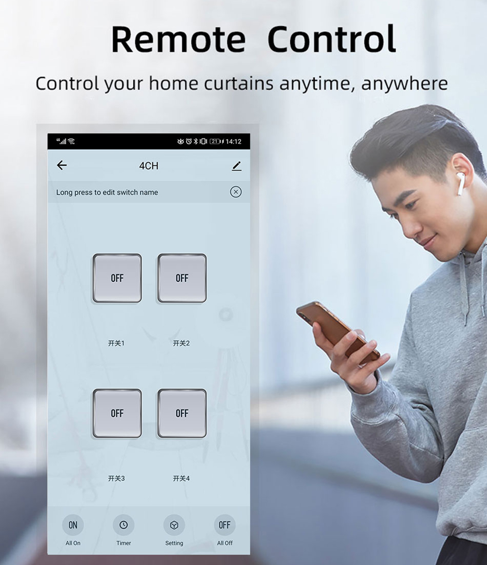 Tuya 4CH Zigbeeスイッチリレーモジュール US - Smart Home Ac のレビューと価格
