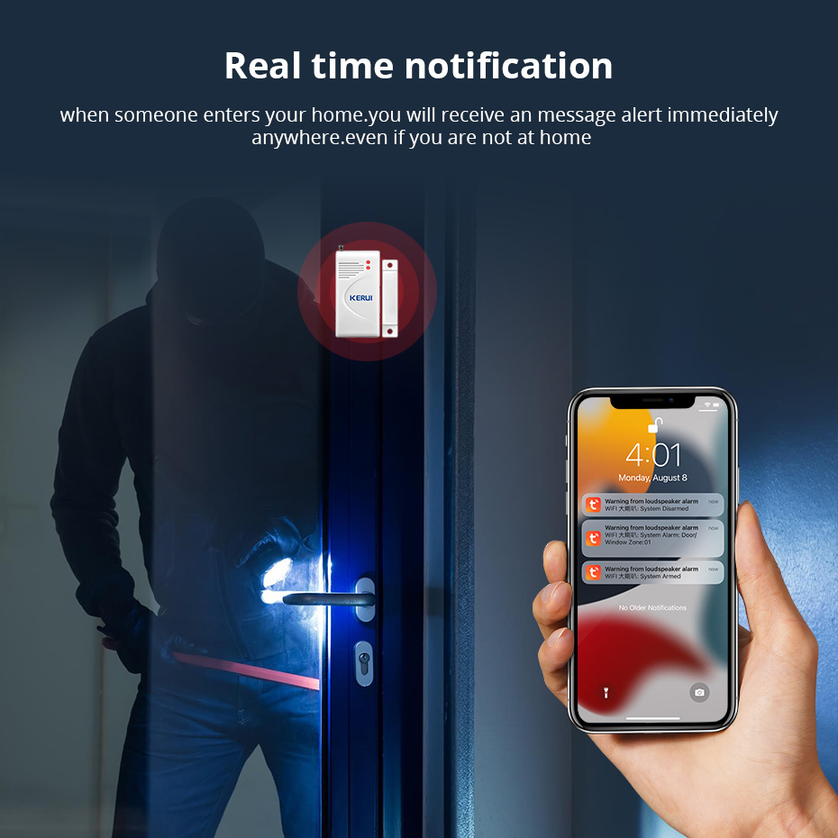 KERUI Tuya スマートホームアラームハブ WiFi  - Smart Home Demo Kit のレビューと価格