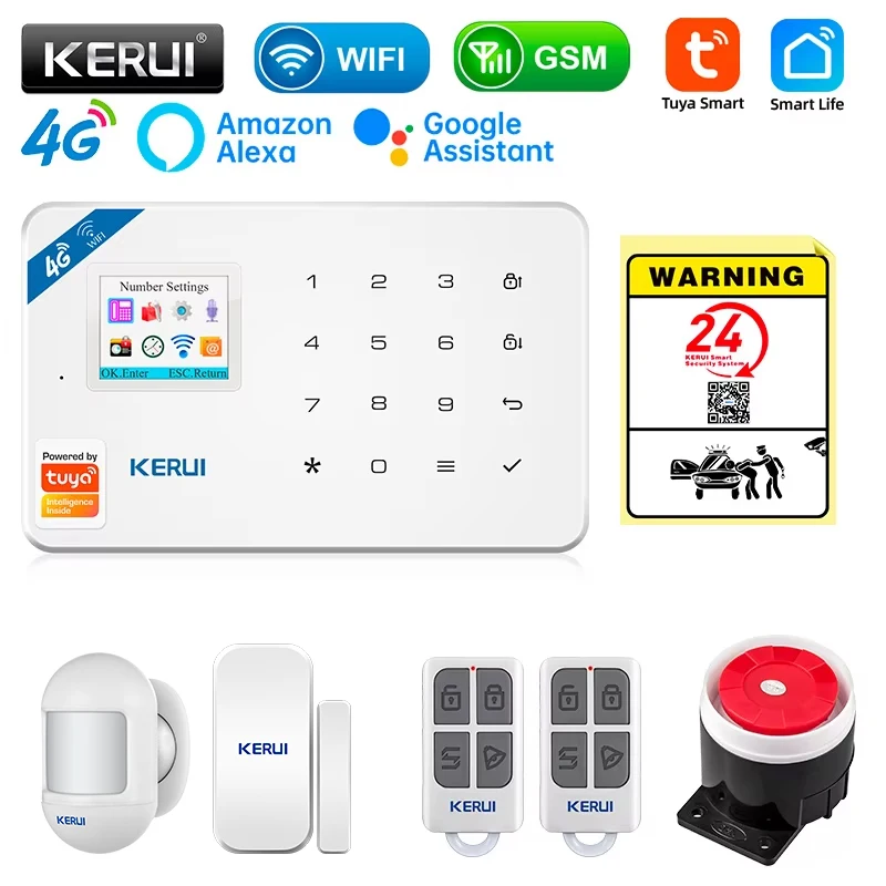 KERUI セキュリティ警報システムキット W184 4G  - Smart Home Demo Kit のレビューと価格