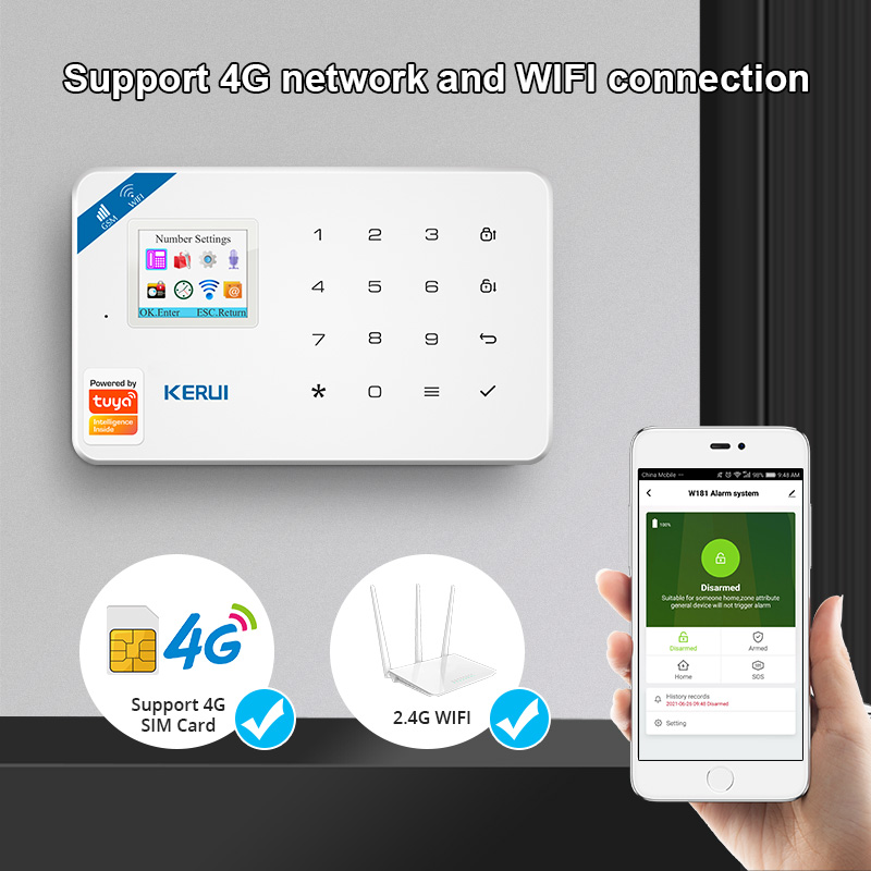 KERUI セキュリティ警報システムキット W184 4G  - Smart Home Demo Kit のレビューと価格