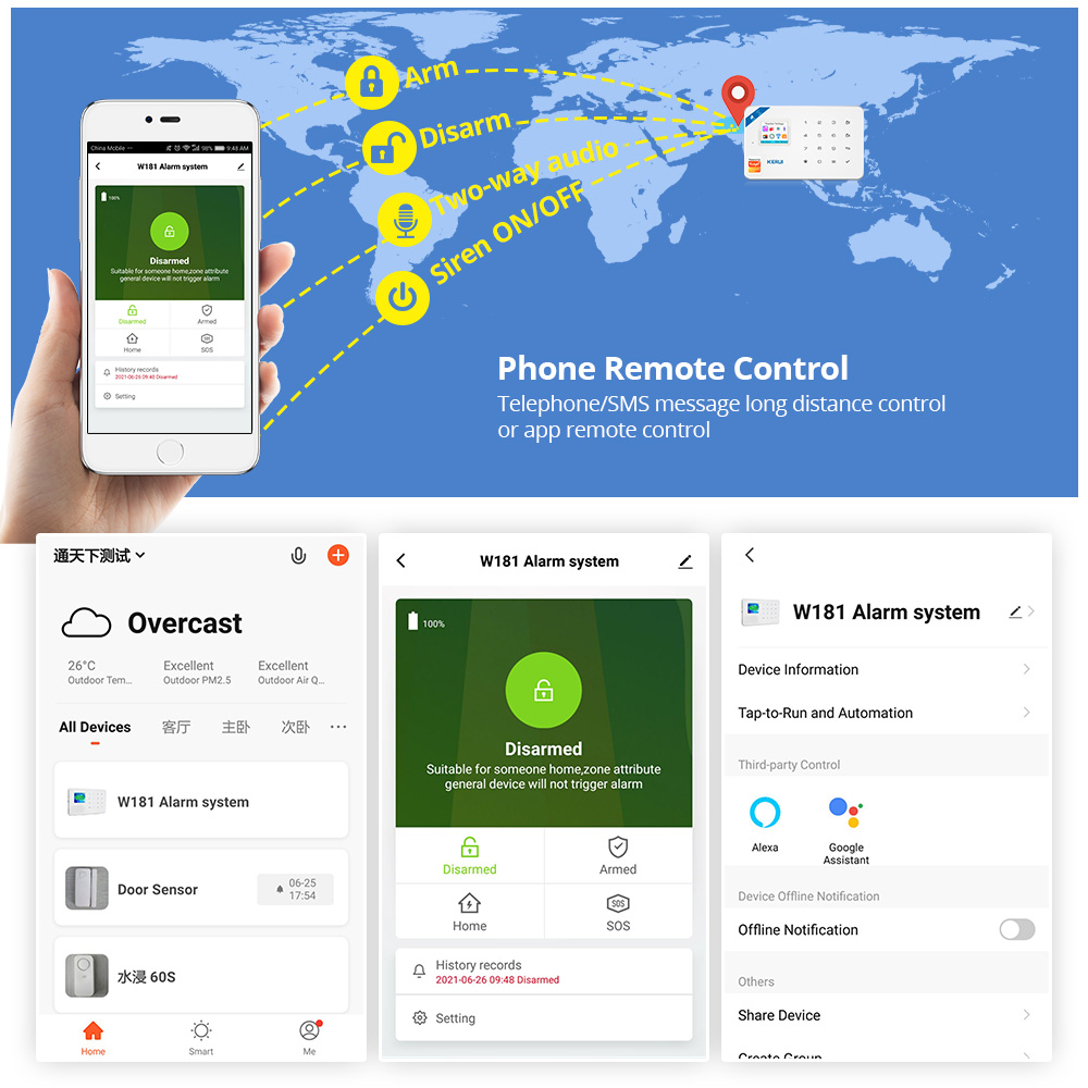 KERUI セキュリティ警報システムキット W184 4G  - Smart Home Demo Kit のレビューと価格