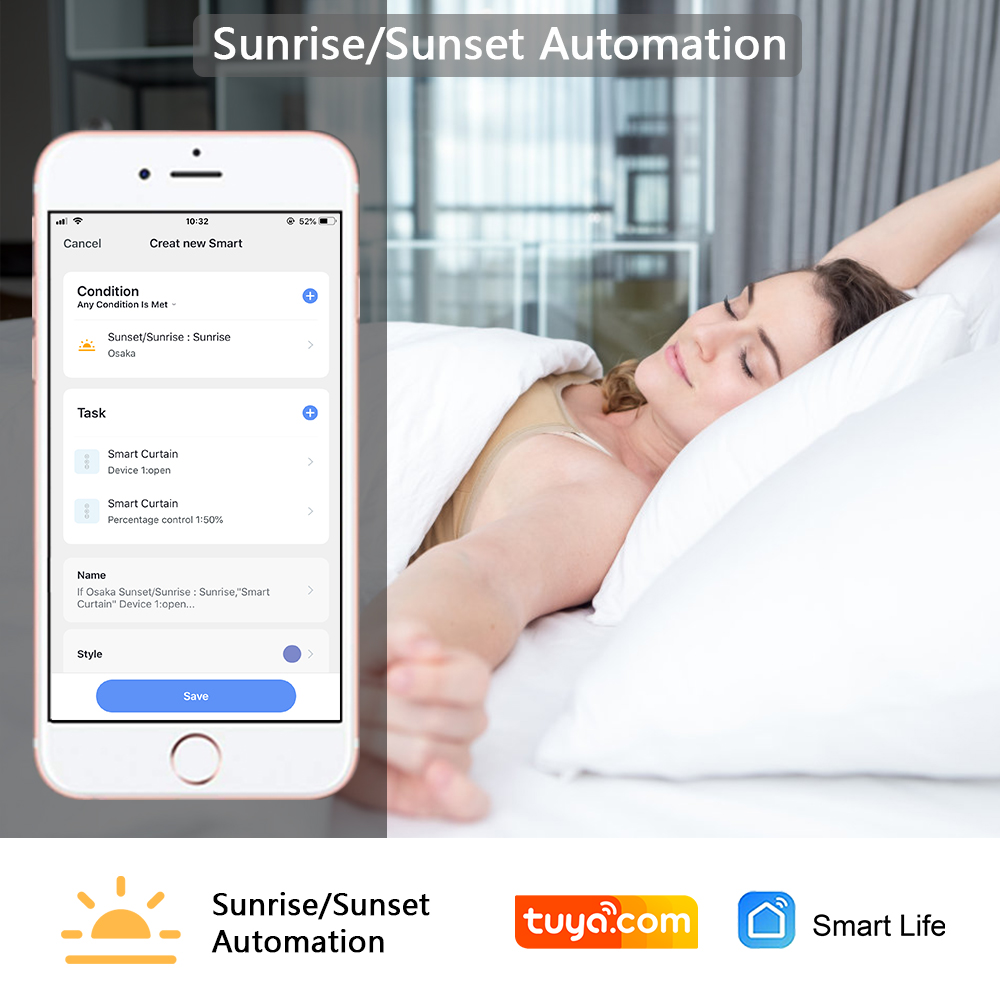 Tuya Smart Life ZigBee 3.0 カーテ - Smart Home Europe のレビューと価格