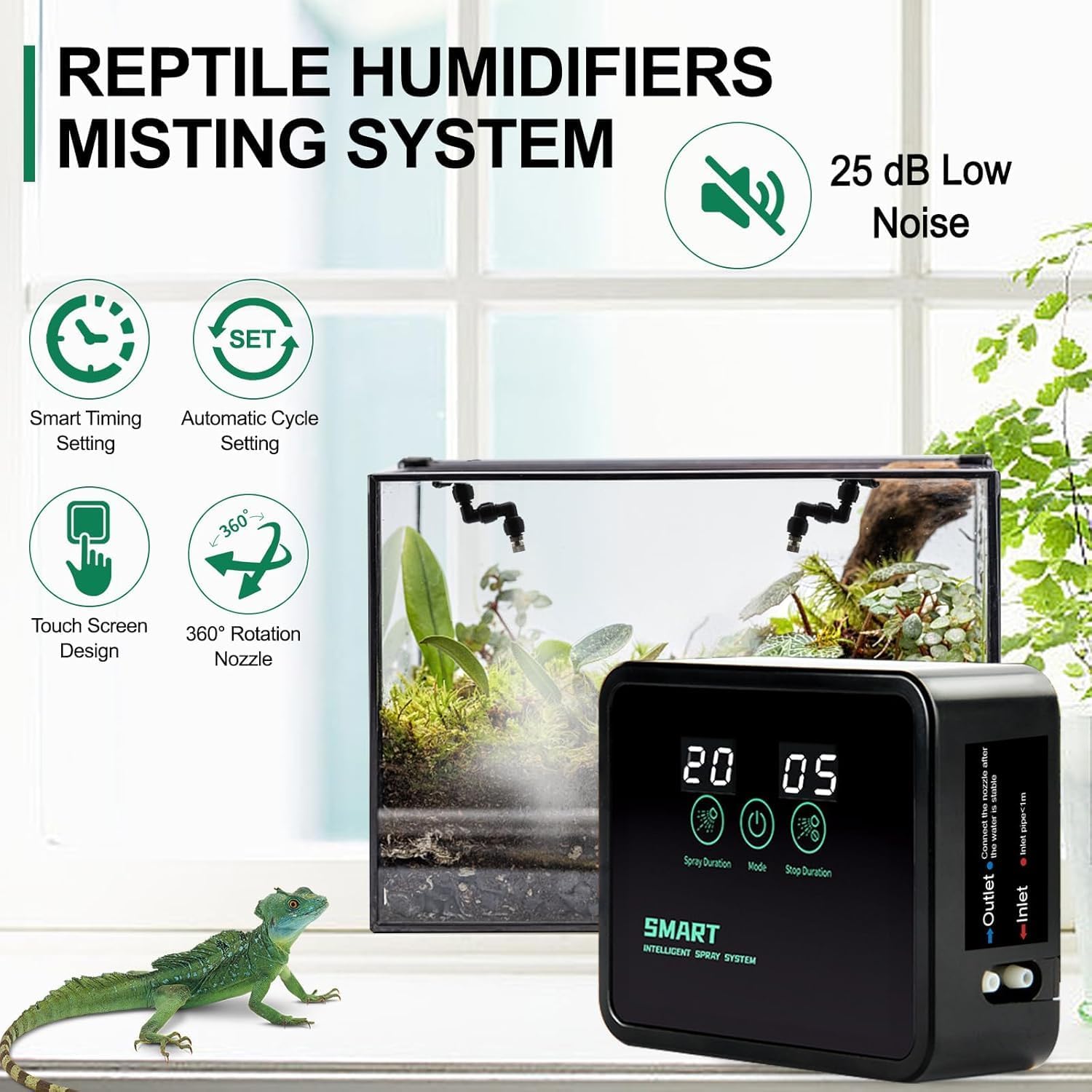 爬虫類加湿器 スマートミストシステム 爬虫類飼育場用ミスター - Smart Humidifier のレビューと価格